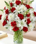 Sincerest Sorrow Bouquet - Red and White