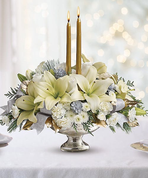 Silver and Gold Centerpiece