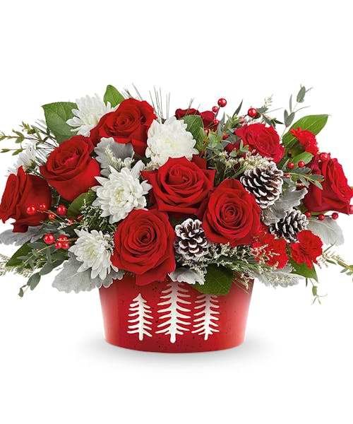 Snowy Pines Christmas Centerpiece