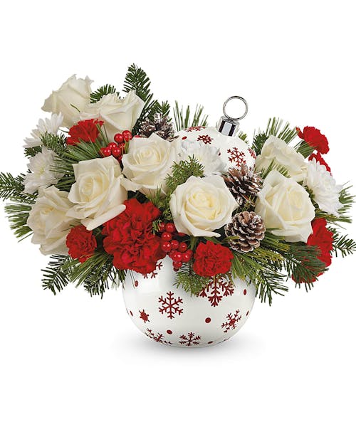 Snowy Sparkle Ornament Bouquet