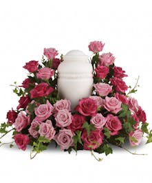 Pink Rose Cremation Wreath 
