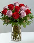 True Passion Lavender & Red Rose Bouquet