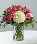 Cheerful Wishes Carnation & Hydrangea Bouquet