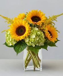 Sunflower & Hydrangea Bouquet 