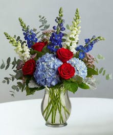 Elegant Red, White & Blue Bouquet 