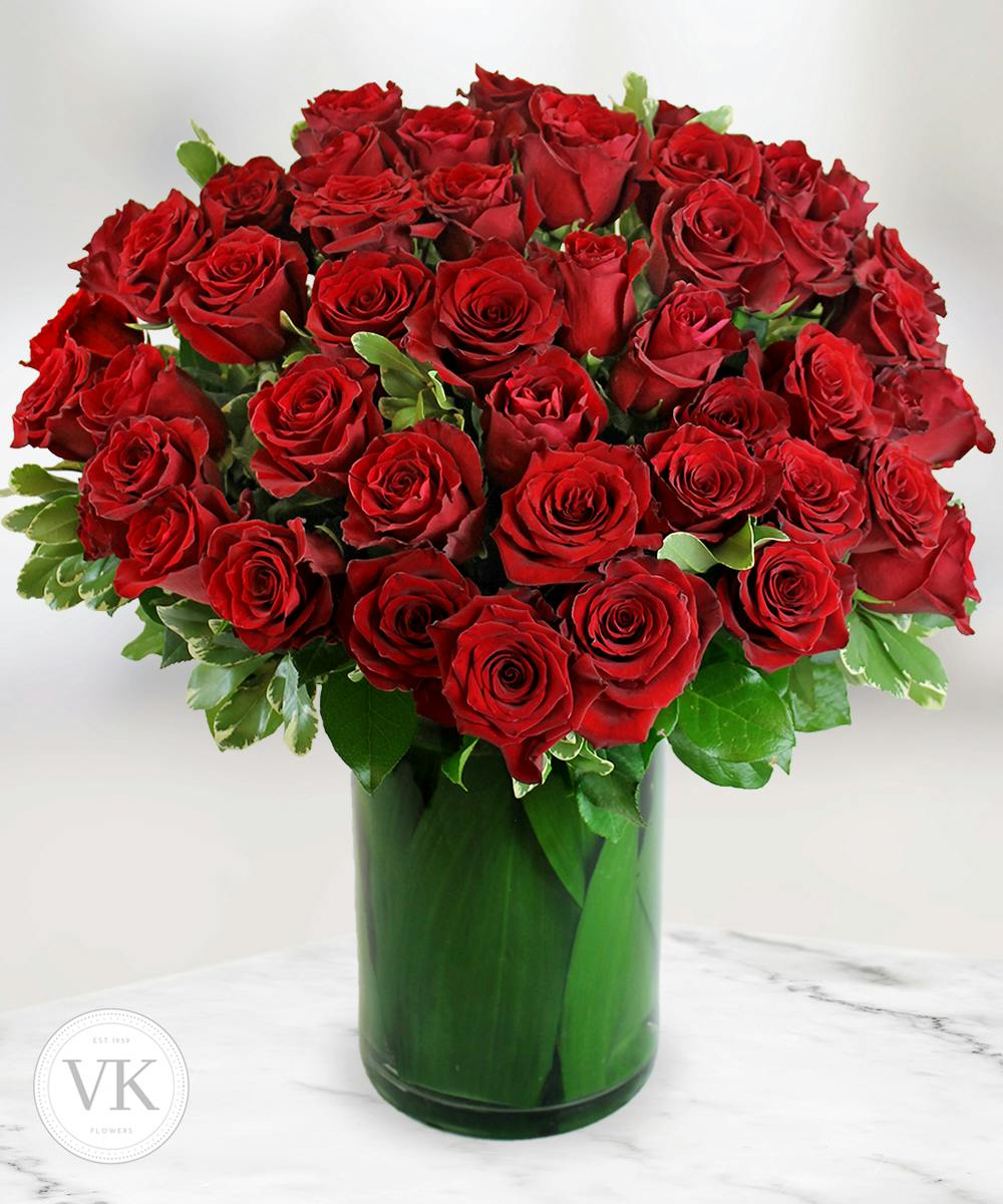 VK Reserve Regal Rose Bouquet: Four Dozen Stunning Roses - Veldkamp's ...