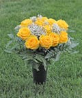 Yellow Rose Graveside Tribute Urn