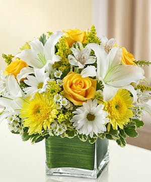 Yellow & White Sympathy Bouquet