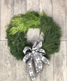 24" Fresh Holiday Wreath 