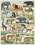 Cavallini Vintage Puzzle Animal World