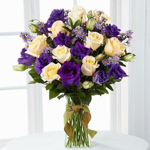 Lavender Roses, White Roses, Asters