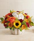 Autumn White Pumpkin Bouquet - Premium