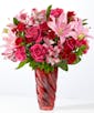 Berry in Love Valentine Bouquet with Red Vase - Premium