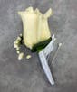 Silver Accented Rose Boutonniere