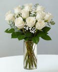 Colorado Beauty White Rose Bouquet - 12 Roses