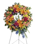 Colorful Serenity Sympathy Wreath