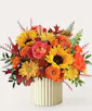 Fall Campfire Bouquet with Ivory Vase - Deluxe