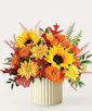 Fall Campfire Bouquet with Ivory Vase - Standard