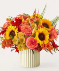 Fall Campfire Bouquet with Ivory Vase - Exquisite