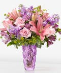 Precious Petals Bouquet with Lavender Vase - Premium