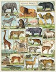 Cavallini Vintage Puzzle Animal World