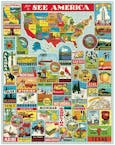 Cavallini Vintage Puzzle See America