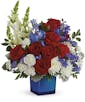 Red, White & Blooms Bouquet - Premium