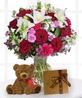 Valentine Dazzler with Bear & Chocolates