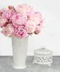 Vintage Peony Bouquet with Trinket Box